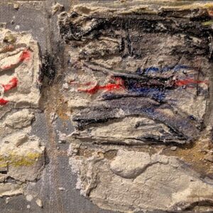 Detailed view of wood-relief abstract art. Conceptual fine art piece for modern sustainable design projects in Greenwich Village.