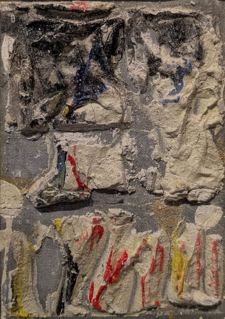 Complex abstract painting from the Tide series. Organic textures and layers, perfect for a contemporary art gallery in Chelsea.